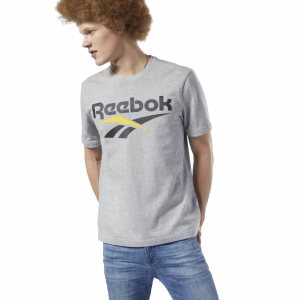 Reebok Classic Vector T Shirt Herren - Grau/Schwarz - DE 964-KAF